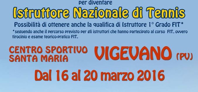 Corso di formazione per diventare Istruttore Nazionale di Tennis
