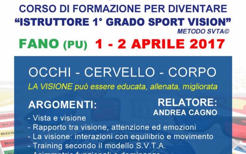 Corso di Formazione Istruttore Sport Vision ASI – ONLINE