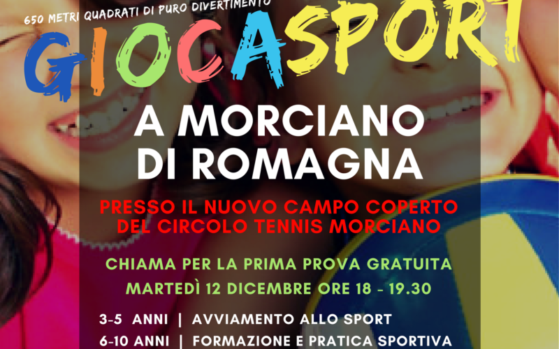 Arriva a Morciano il Giocasport: “uno strumento di educazione alla vita”