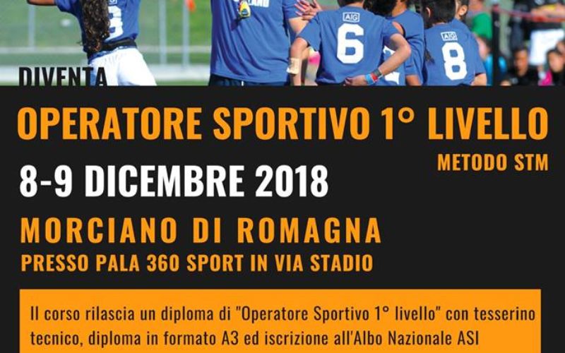 A Morciano un weekend dedicato alla formazione degli operatori sportivi di 1° livello: “Gli allievi migliori potranno entrare a far parte dello staff di 360 Sport”.