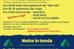 Pizza, magia, sport e tende: per i bambini del centro estivo sportivo di Morciano una festa lunga tutta la notte